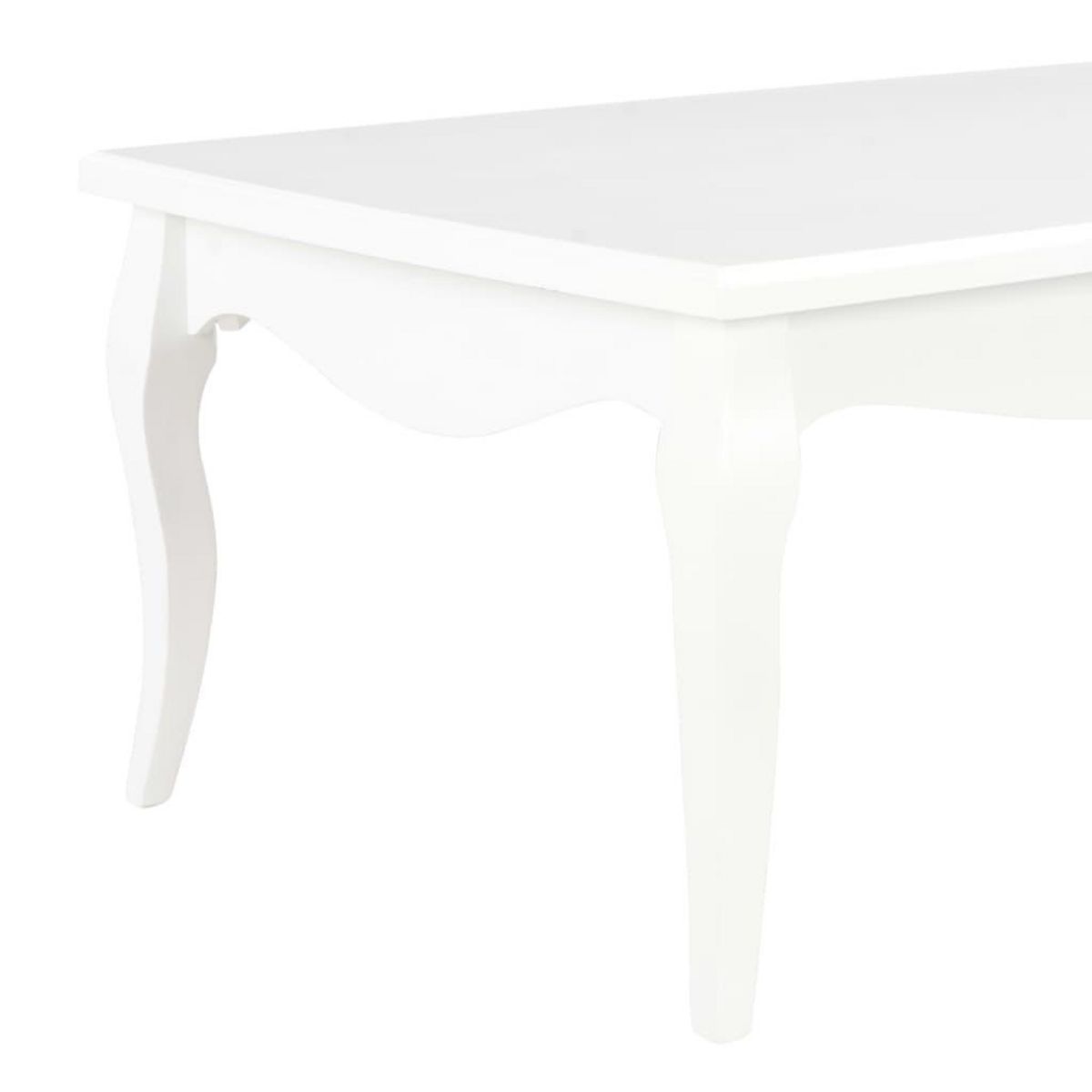 VIDAXL Table basse Blanc 110x60x40 cm Bois de pin massif