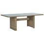 Voir la diapositive 1 : VIDAXL Table a manger Marron 200x100x74 cm Verre et resine tressee