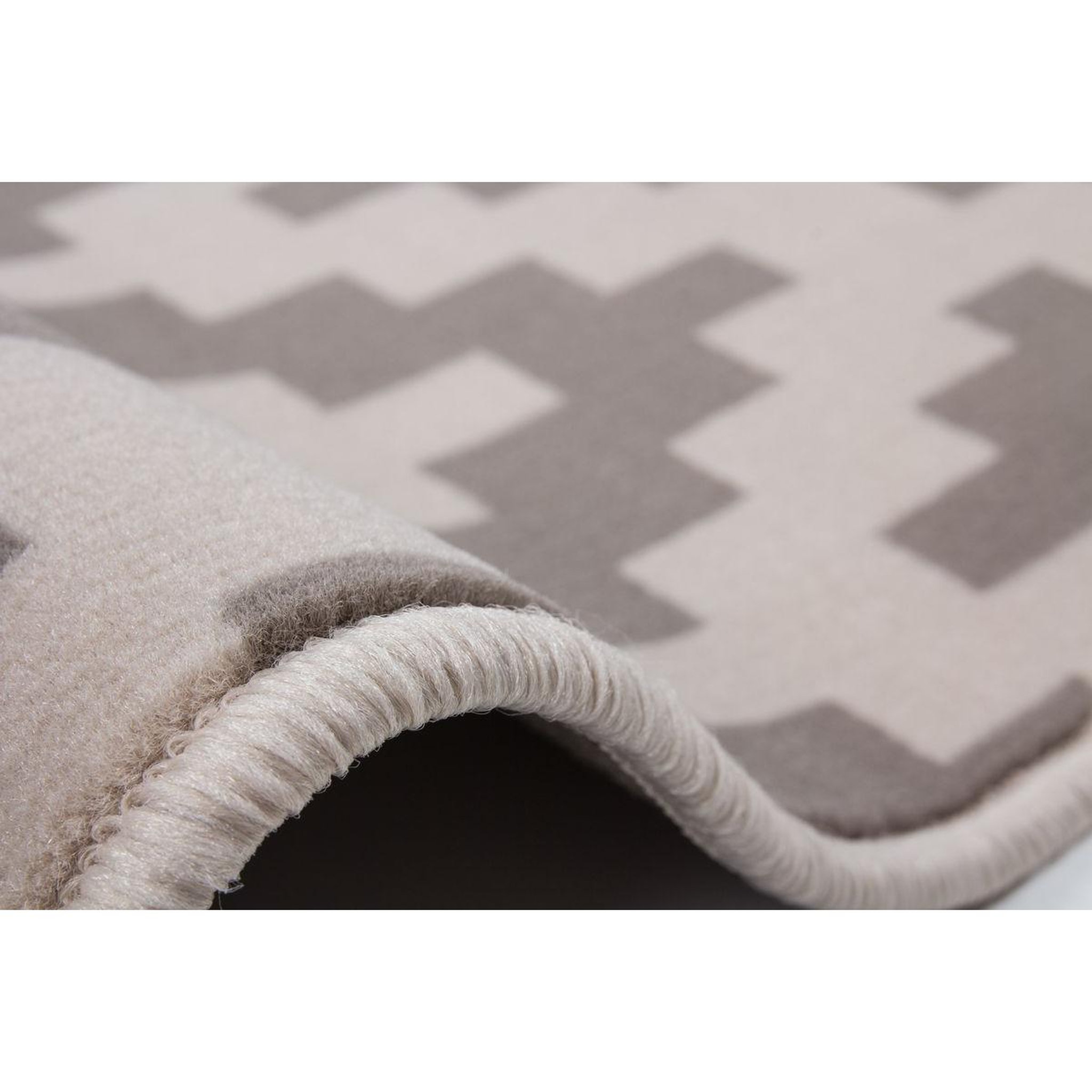 Voir la diapositive 3 : Paris Prix Tapis géométrique à poils courts  now iii  taupe