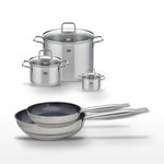 ELO Lot 2 Poêles 24/28 cm & 3 Faitouts 12/20/26 cm Elo Profi Therm Platinum