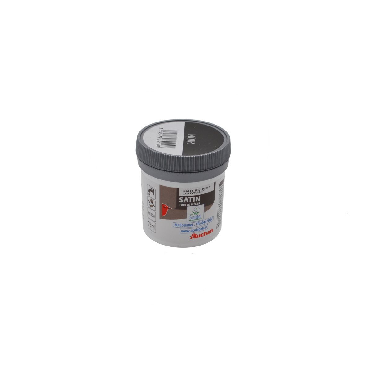 AUCHAN Peinture murale satin couleur noir 