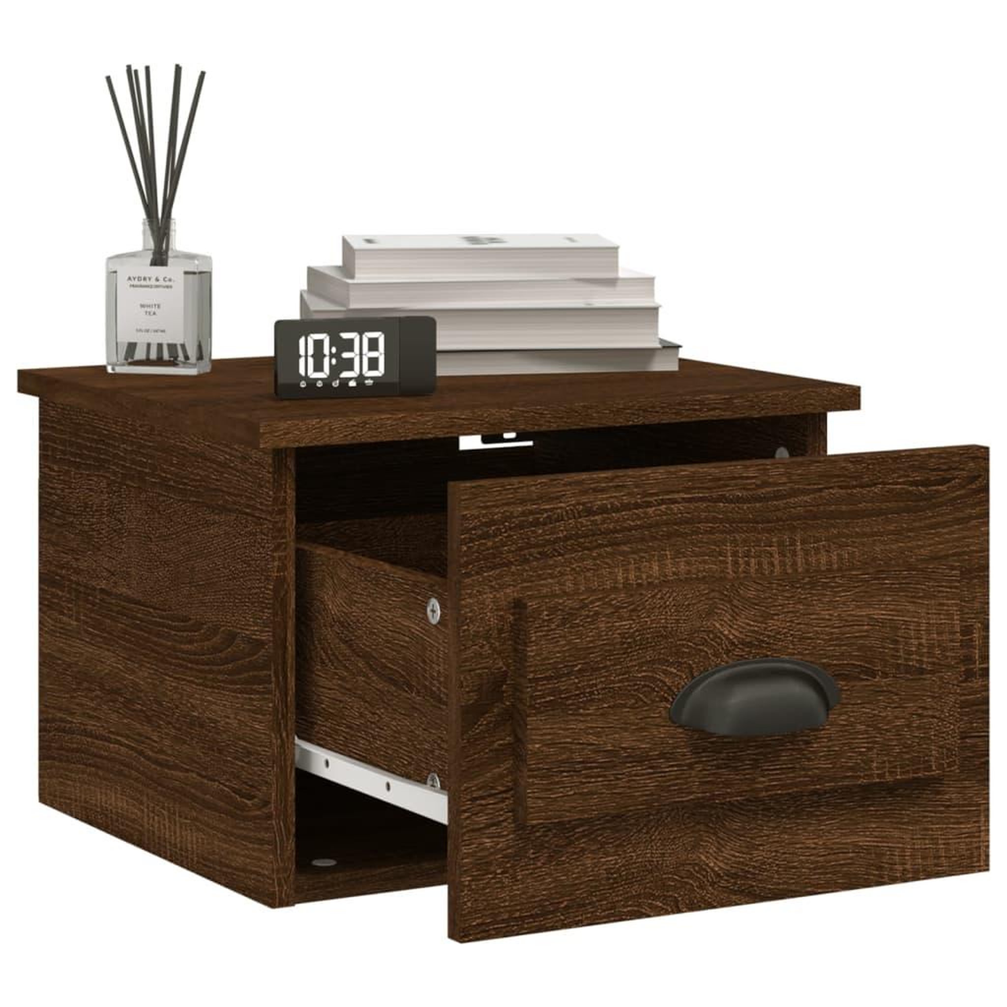 Voir la diapositive 4 : VIDAXL Tables de chevet murales 2 pcs Chene marron 41,5x36x28 cm