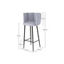Voir la diapositive 4 : Rendez vous déco Lot de 2 chaises de bar en tissu gris clair 75 cm-Rosy