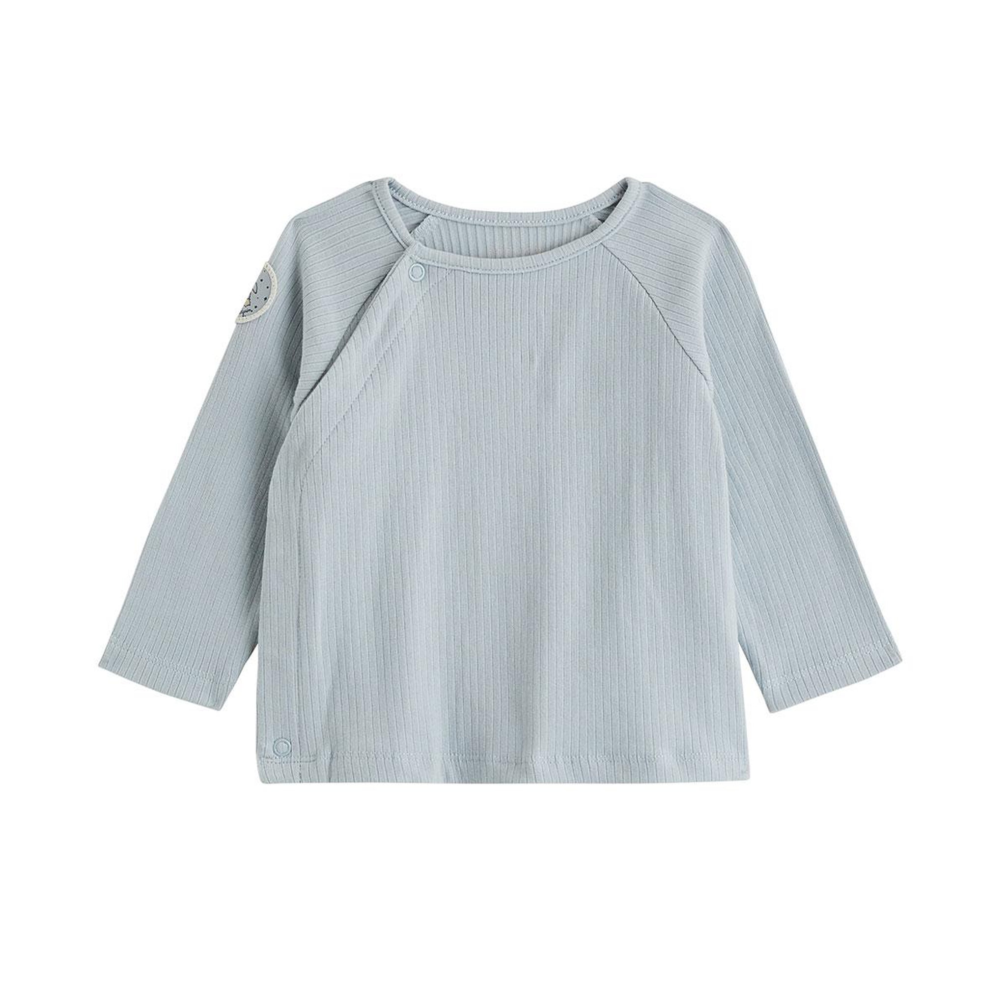 Voir la diapositive 4 : PETIT BEGUIN Ensemble salopette bébé en coton matelassé et t-shirt voix lactée
