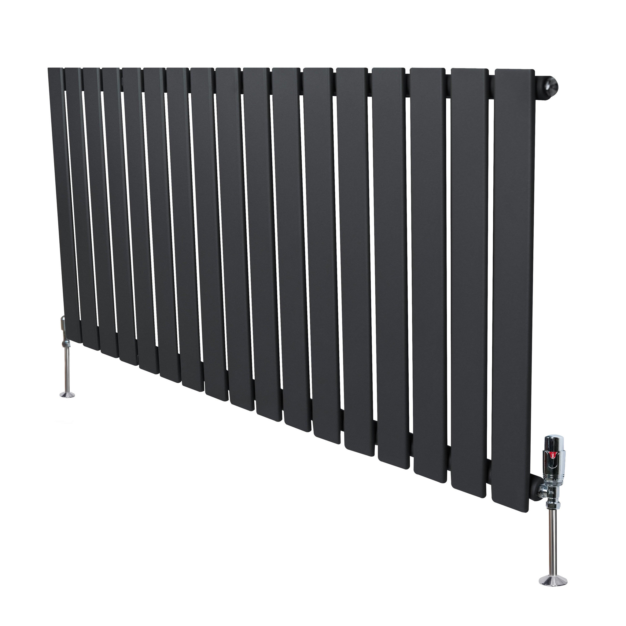 Voir la diapositive 2 : MONSTERSHOP Radiateur plat à 1 panneau & vannes - 600 x 1190 mm