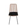 Voir la diapositive 4 : LISA DESIGN Forenza - lot de 4 chaises - effet rotin - coloris bois et noir