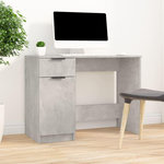 VIDAXL Bureau Gris beton 100x50x75 cm Bois d'ingenierie