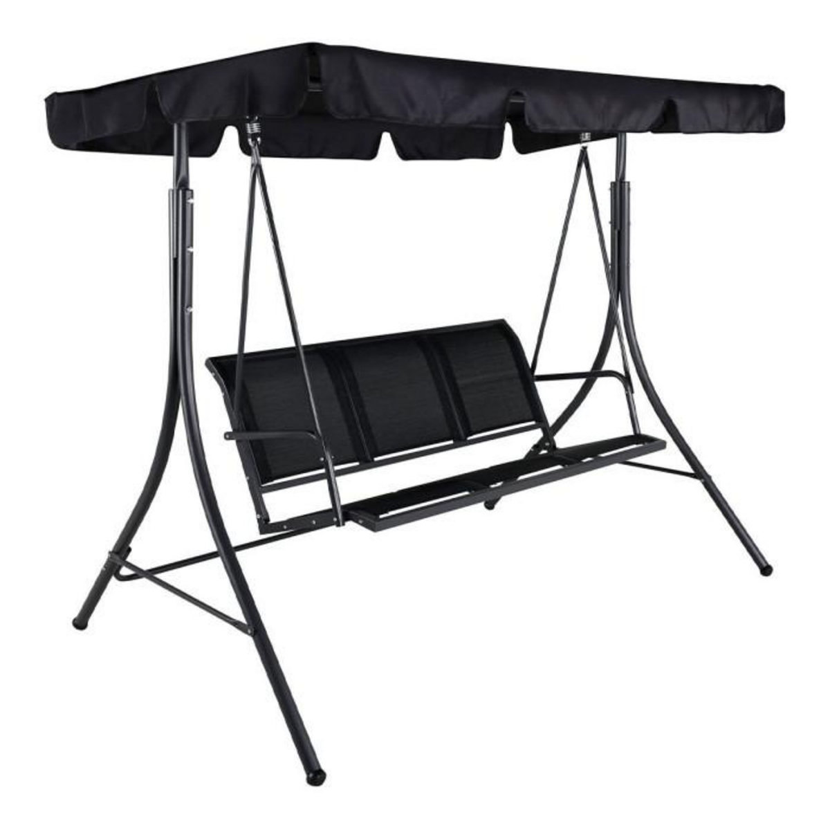 Paris Prix Balancelle de Jardin 3 Places  Montreal  163cm Noir