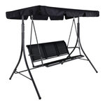 Paris Prix Balancelle de Jardin 3 Places  Montreal  163cm Noir