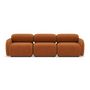 Voir la diapositive 3 : LISA DESIGN Penelope - canapé droit modulable 3 places en velours texturé