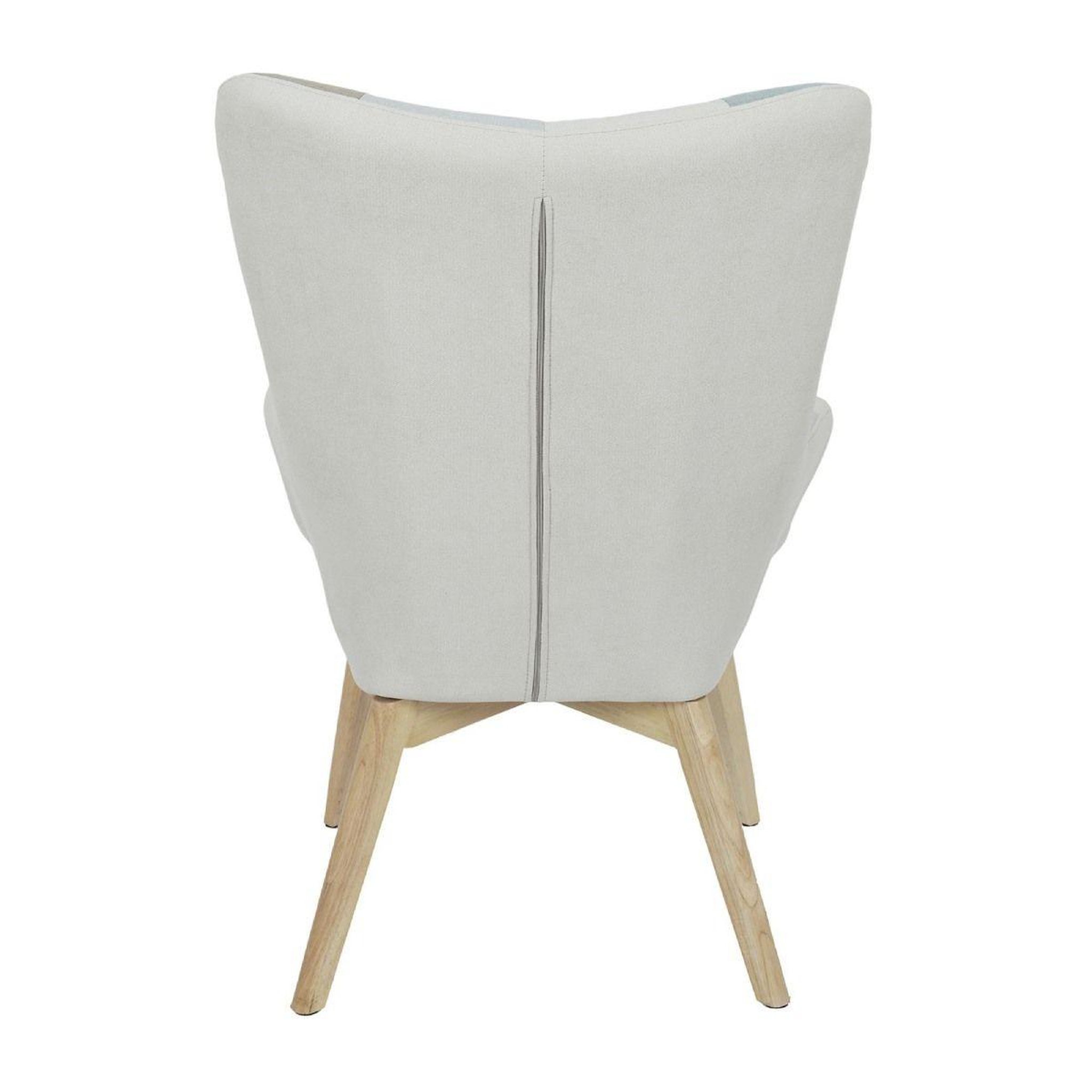 Voir la diapositive 5 : The Home Deco Factory Fauteuil Patchwork  Helsinki  99cm Bleu