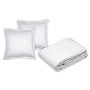 Voir la diapositive 2 : Lovely Casa Couvre lit boutis réversible 240x220 avec 2 taies coloris blanc