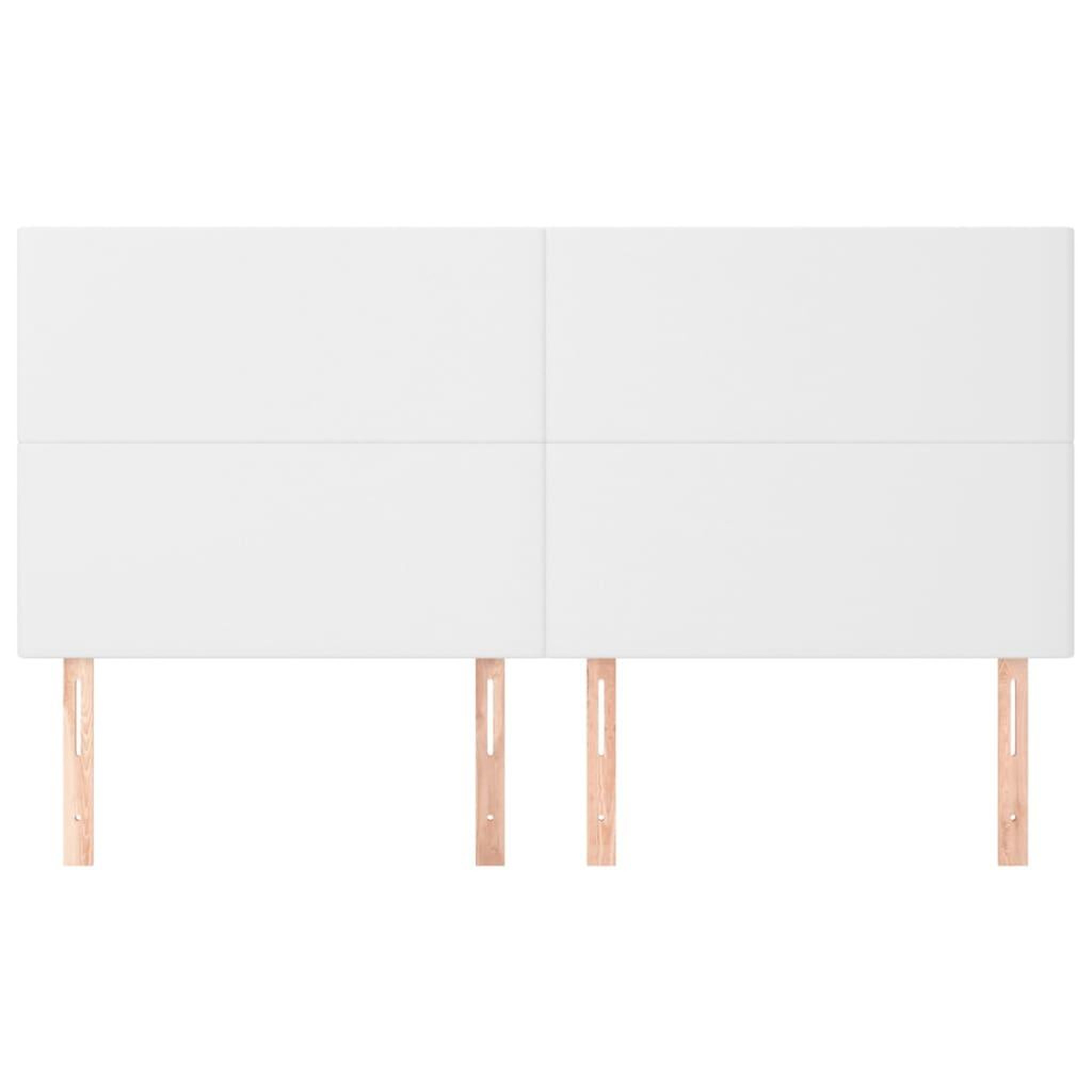 Voir la diapositive 3 : VIDAXL Tetes de lit 4 pcs Blanc 100x5x78/88 cm Similicuir