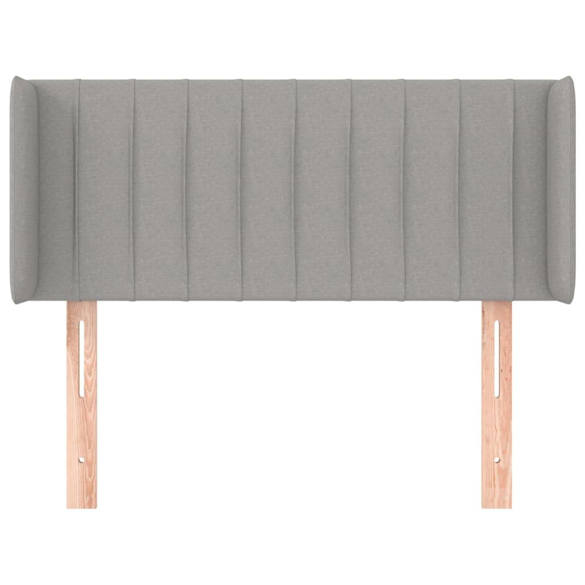 Voir la diapositive 3 : VIDAXL Tete de lit avec oreilles Gris clair 83x16x78/88 cm Tissu