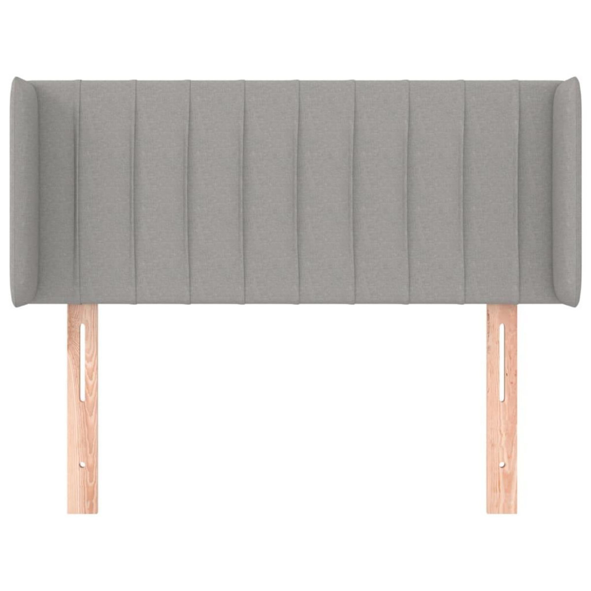 VIDAXL Tete de lit avec oreilles Gris clair 83x16x78/88 cm Tissu