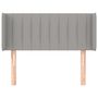 Voir la diapositive 3 : VIDAXL Tete de lit avec oreilles Gris clair 83x16x78/88 cm Tissu