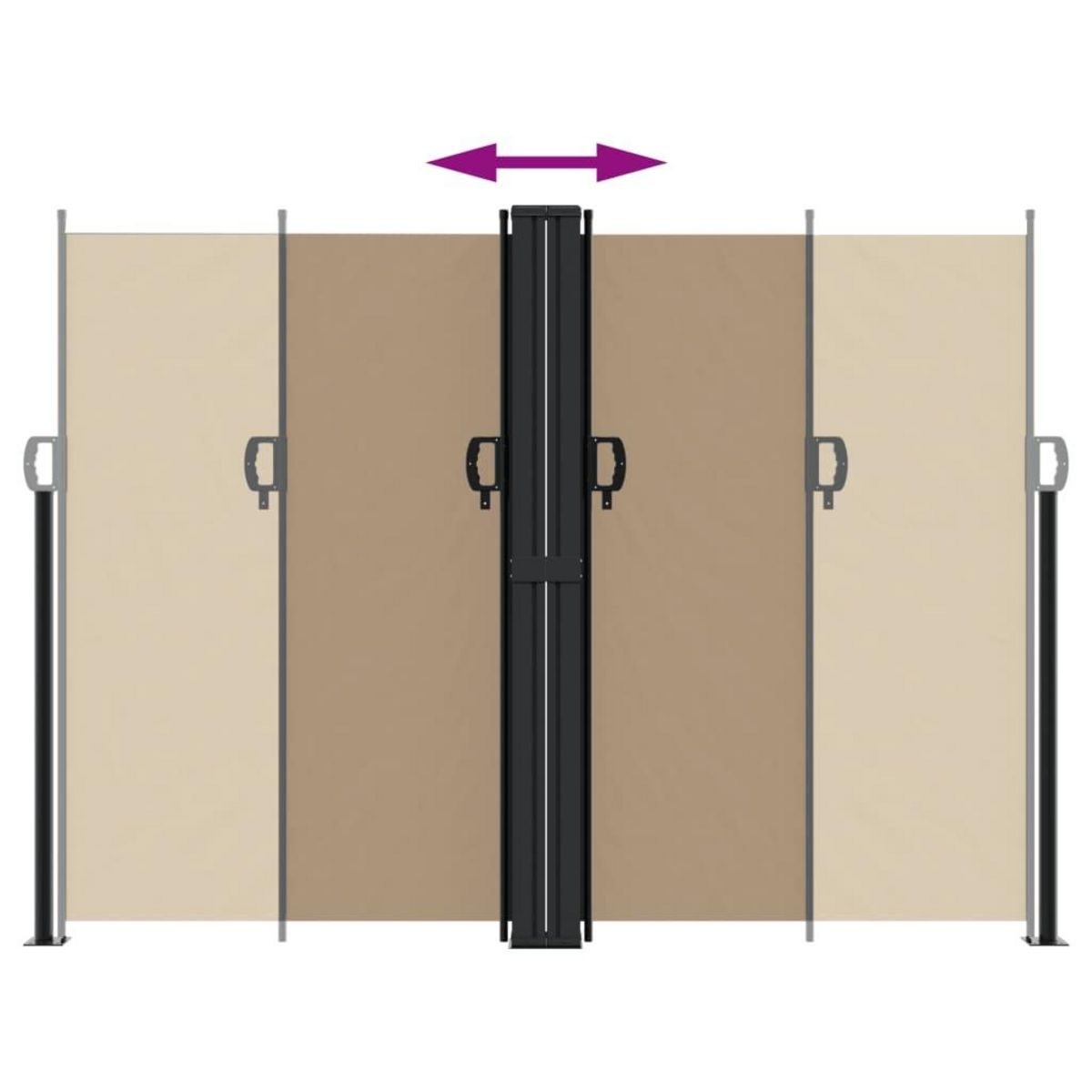 VIDAXL Auvent lateral retractable taupe 180x1200 cm