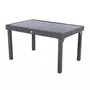 HESPERIDE Table extensible rectangulaire en verre Piazza 6/10 places Gris anthracite