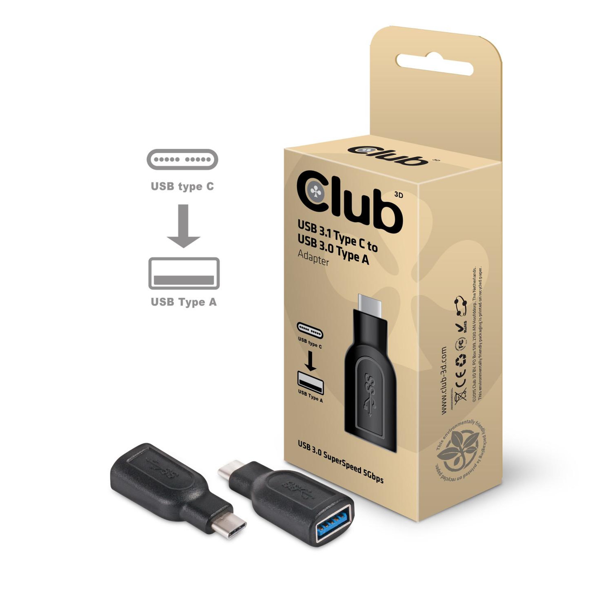Voir la diapositive 3 : CLUB 3D CLUB3D USB 3.1 Type C to USB 3.0 Adapter