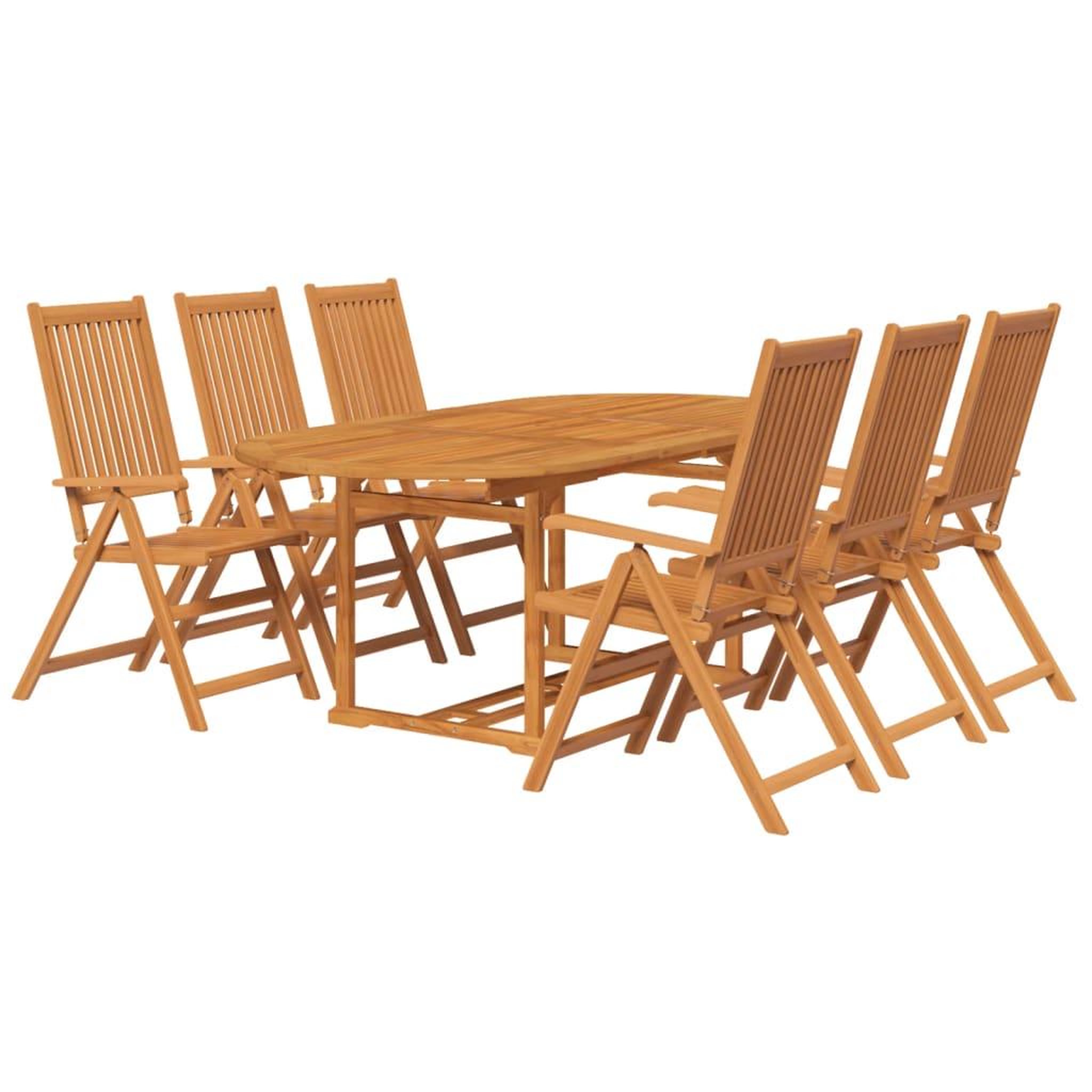 Voir la diapositive 3 : VIDAXL Ensemble a manger d'exterieur 7 pcs Bois d'acacia solide