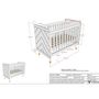 Voir la diapositive 3 : Vipack Billy Lit Bebe 60x120 Cm Satin Blanc