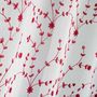 Voir la diapositive 2 : Paris Prix Paire de Voilages  Petite Fleur  60x90cm Blanc & Rouge