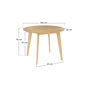 Voir la diapositive 4 : MAISON PAVANE Table ronde 4 personnes en bois clair D100 cm-Réno