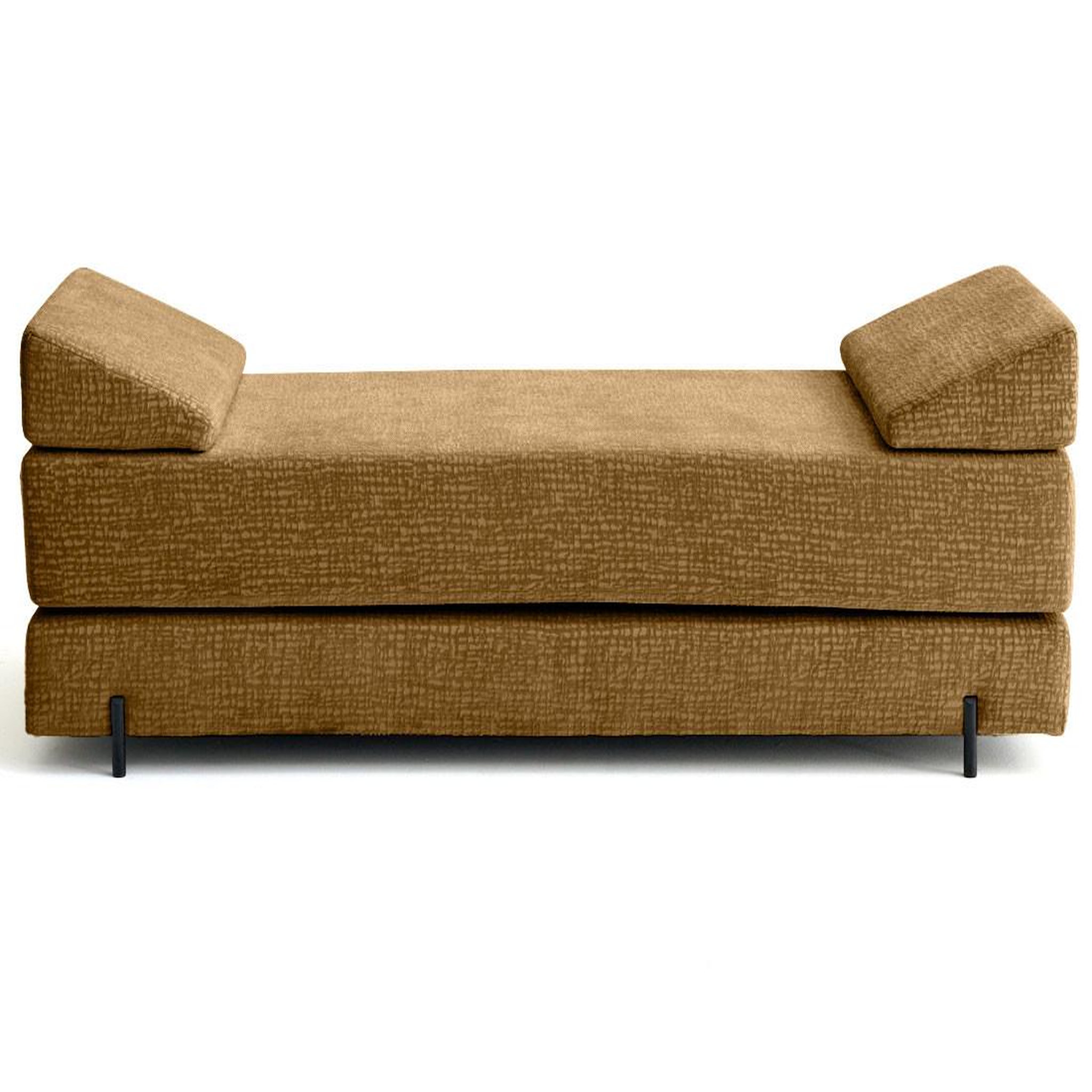 Voir la diapositive 1 : BEST MOBILIER Brescia - banquette 3 places convertible en tissu velours relief