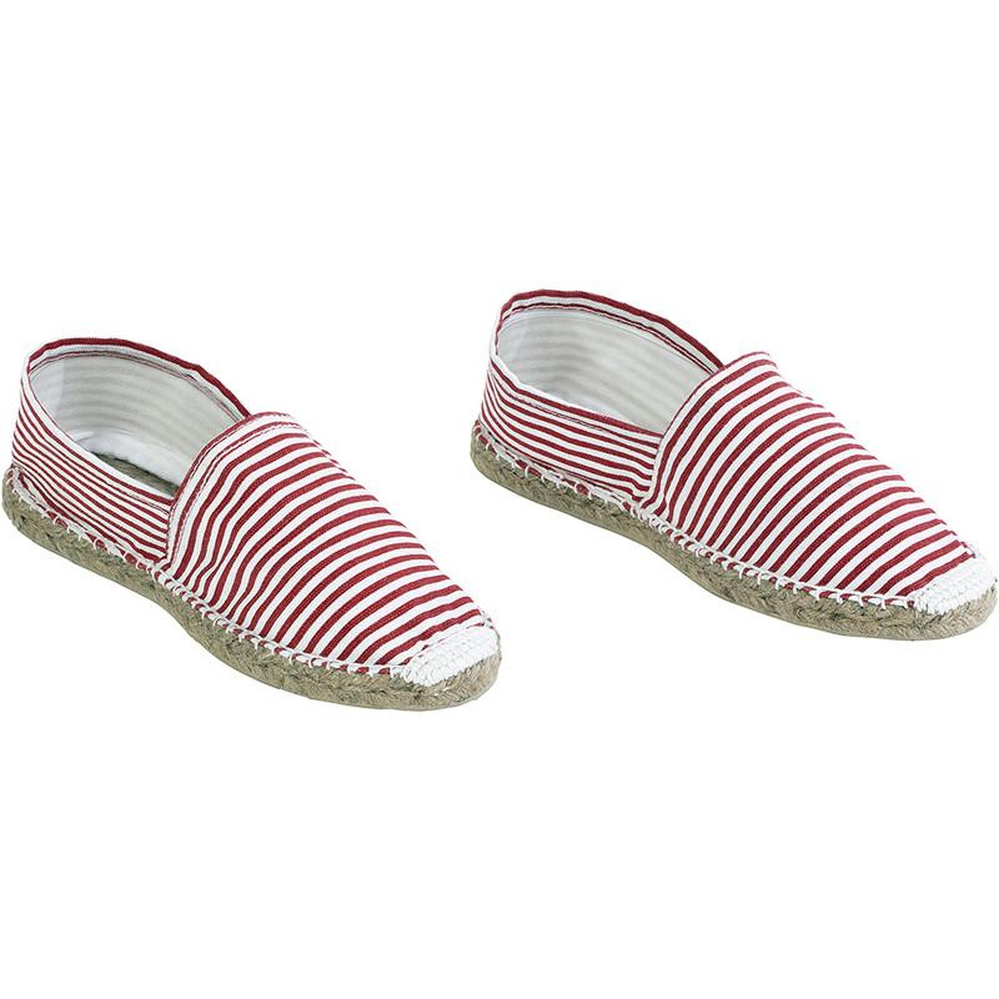 No name ESPADRILLE BAYADERE ROUGE T45 STRIPEWHRED45.