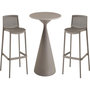 Voir la diapositive 1 : Habitat et Jardin Table et chaises hautes de jardin bistrot empilables  Néora  - 2 places - Taupe