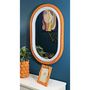 Voir la diapositive 5 : Paris Prix Miroir Mural en Velours  Anthony  90cm Gris & Orange
