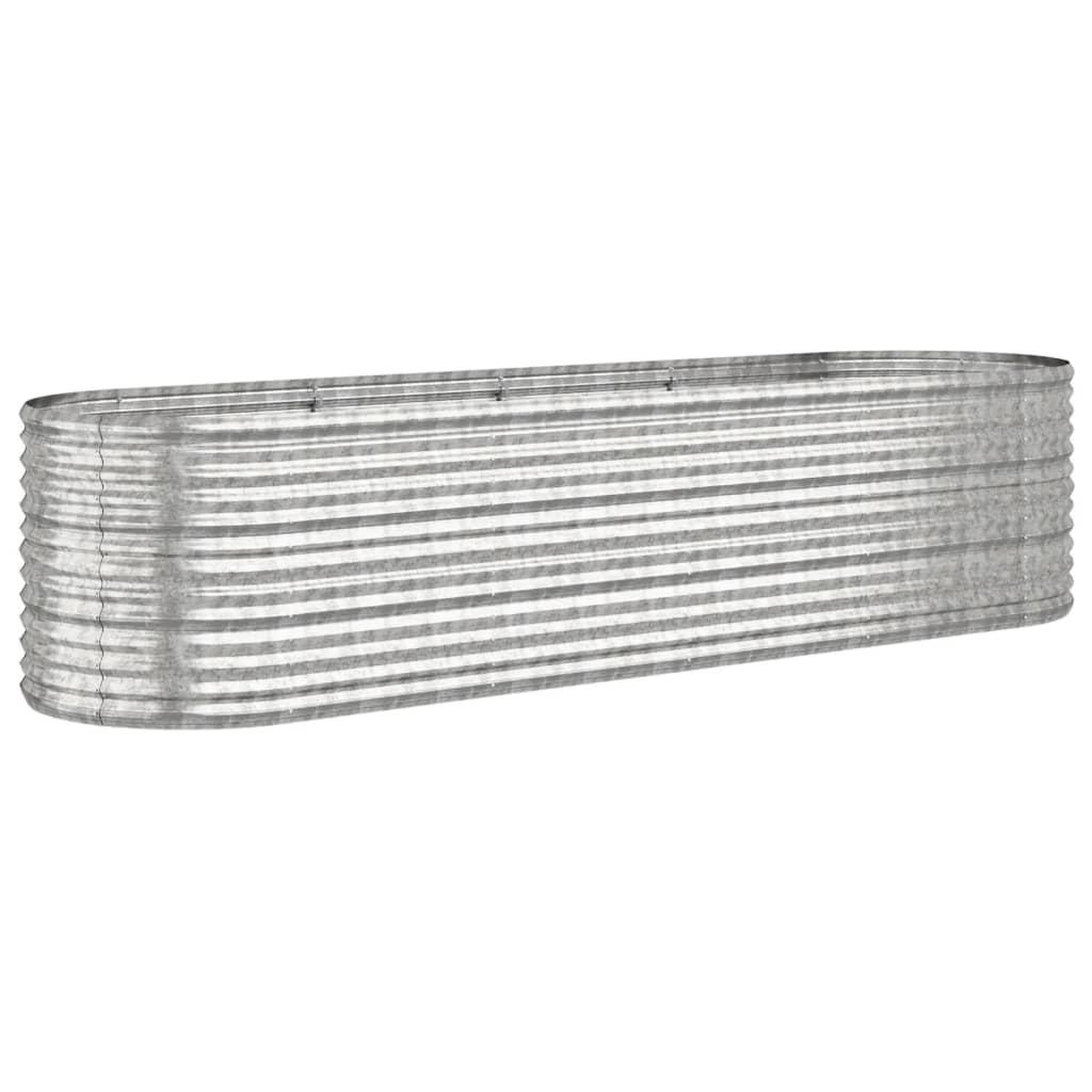 Voir la diapositive 2 : VIDAXL Lit sureleve de jardin Acier enduit de poudre Argente