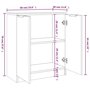 Voir la diapositive 6 : VIDAXL Buffets 2 pcs blanc 60x30x70 cm Bois d'ingenierie