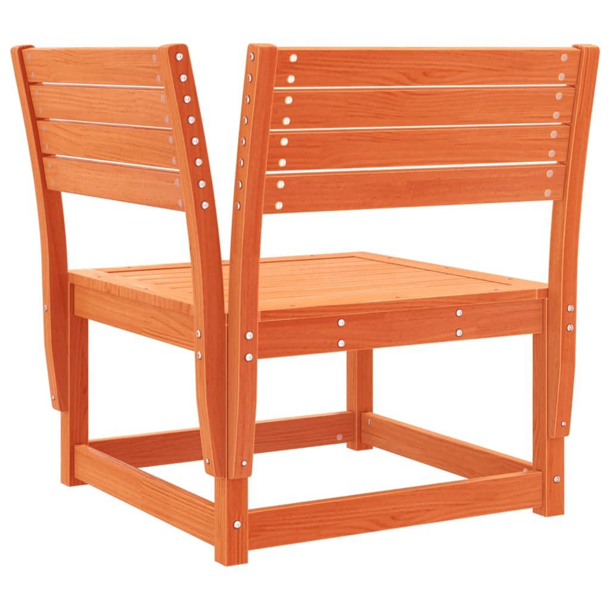 Voir la diapositive 5 : VIDAXL Salon de jardin 5 pcs cire marron bois de pin massif