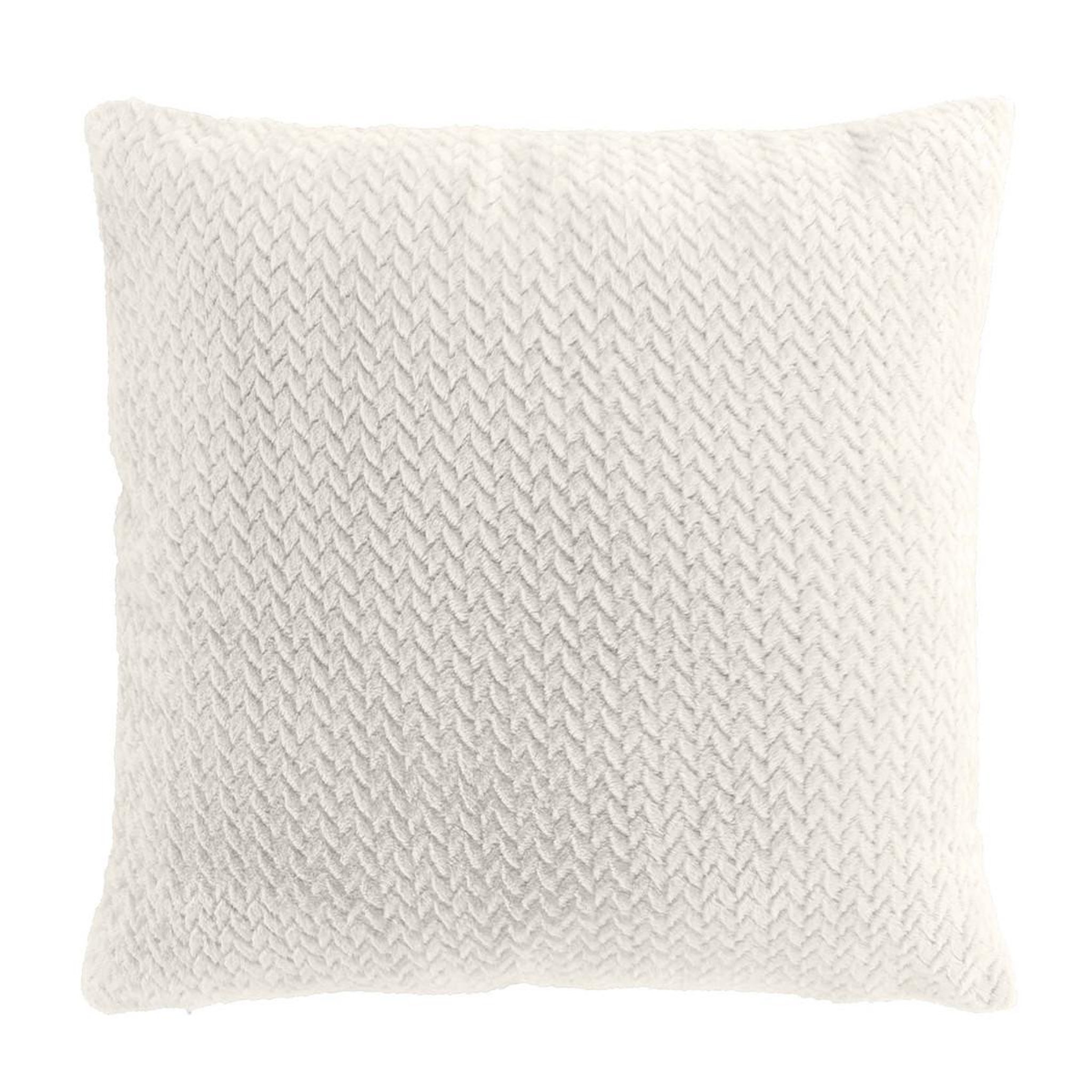 Douceur d'Intérieur Coussin déco en flanelle  flanela  45x45cm naturel