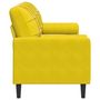Voir la diapositive 4 : VIDAXL Canape 3 places avec oreillers decoratifs jaune 180 cm velours