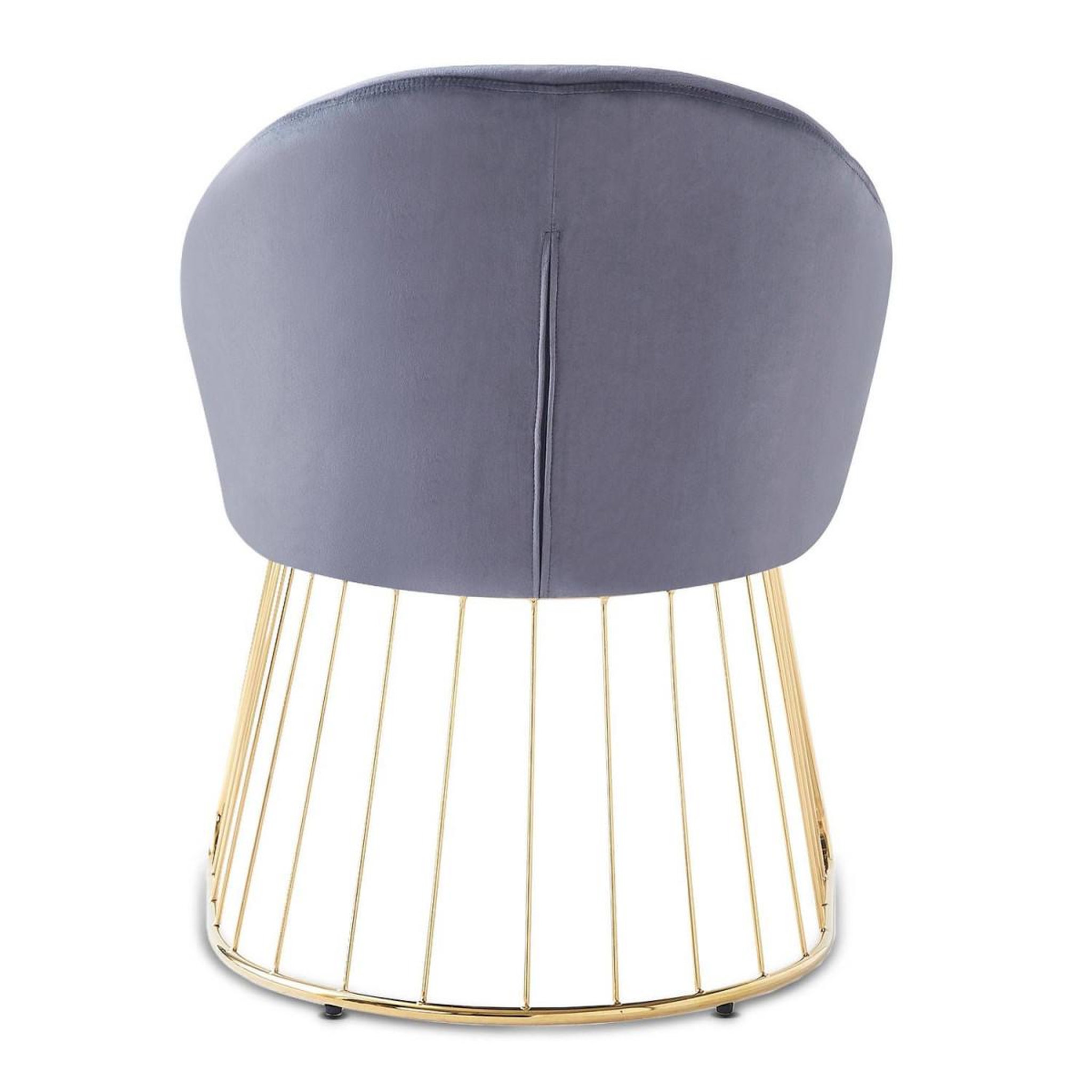 Voir la diapositive 2 : Paris Prix Chaise design en velours  mayra  84cm gris