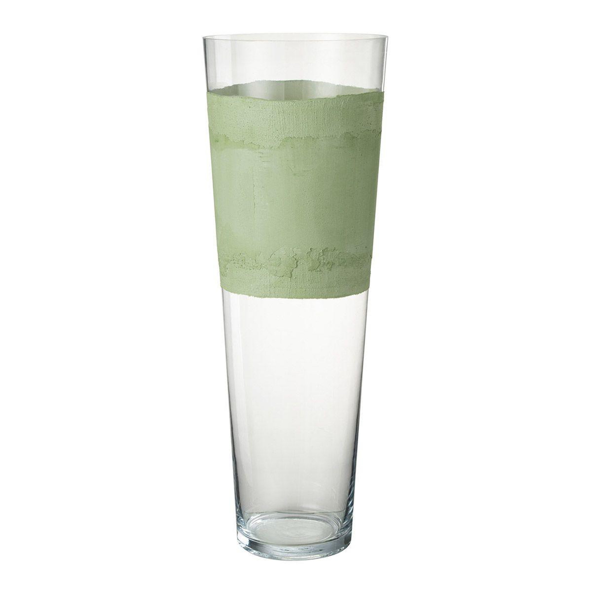 Voir la diapositive 1 : J-LINE Vase Déco en Verre  Delph  70cm Transparent & Vert