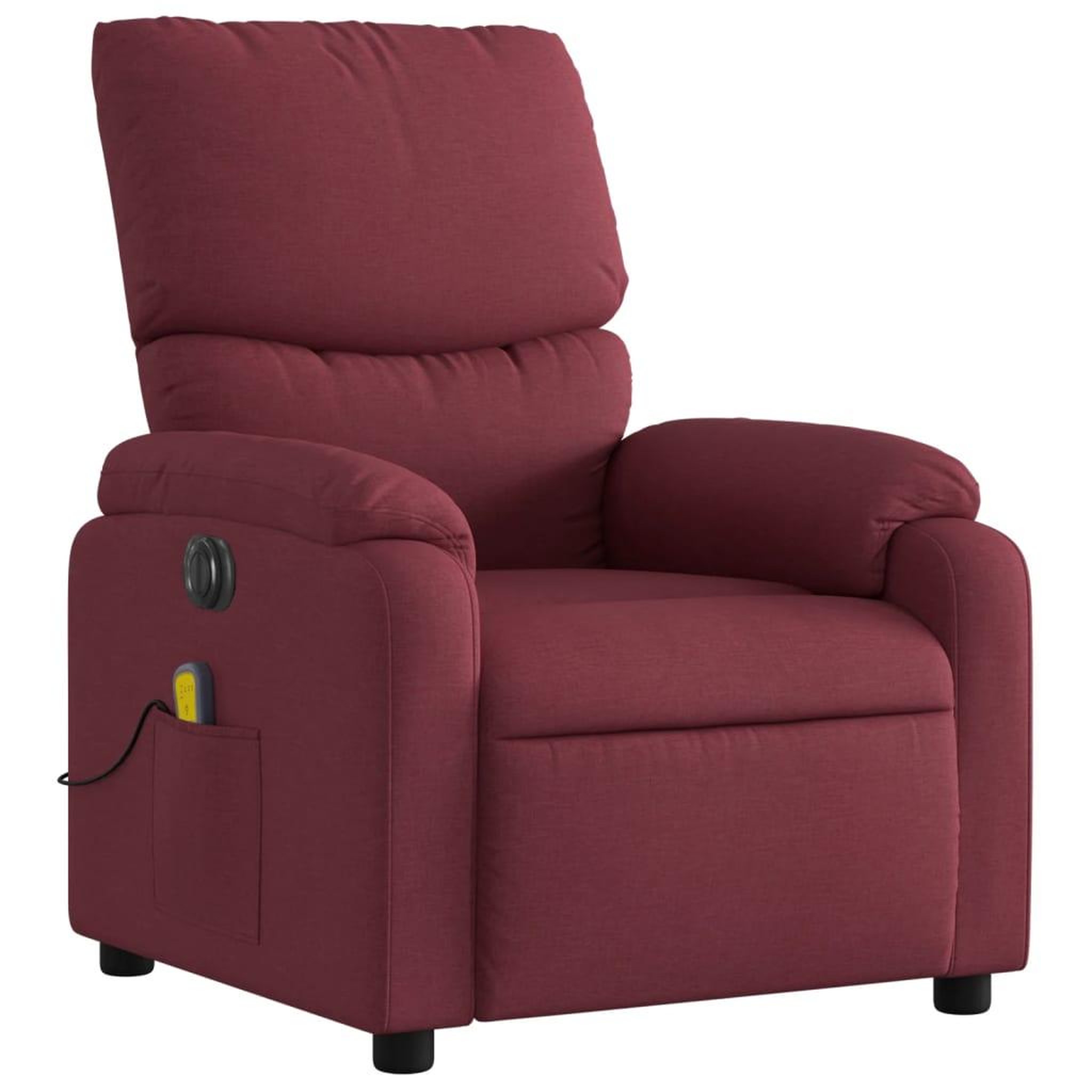 Voir la diapositive 4 : VIDAXL Fauteuil de massage inclinable electrique Rouge bordeaux Tissu