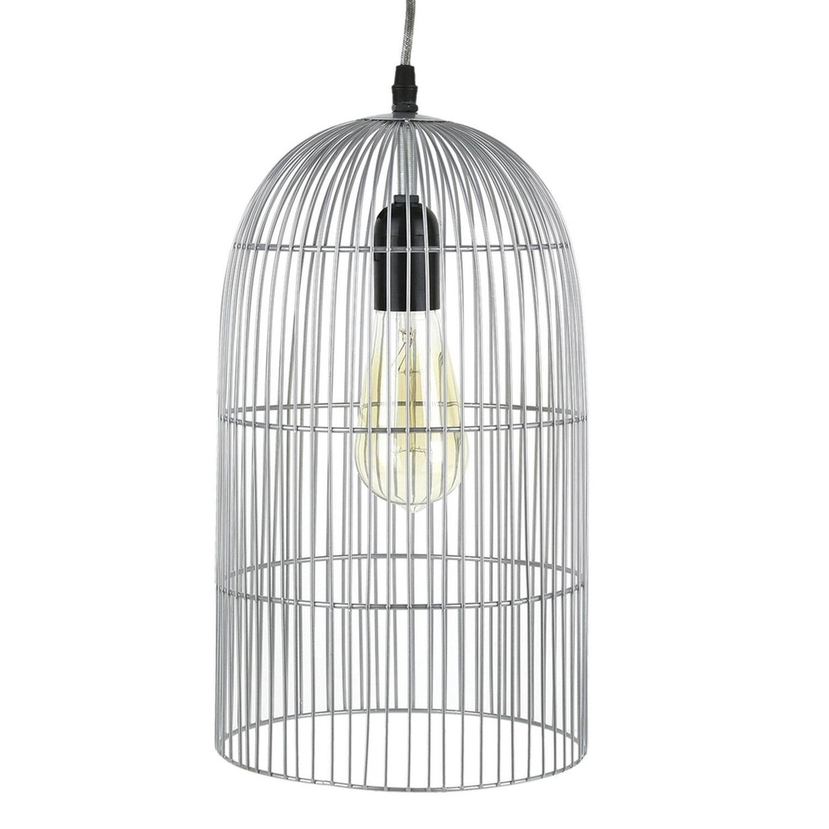The Home Deco Factory Suspension luminaire en métal filaire Cage - Diam. 20 cm