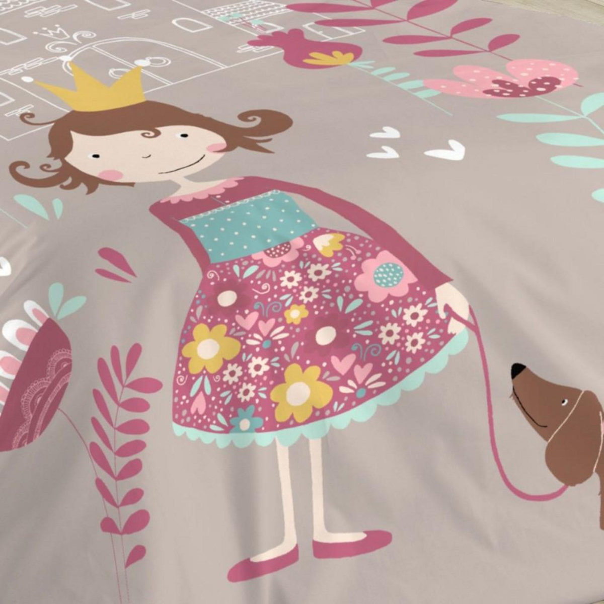 Lovely Casa Housse de couette 140x200 LENA + 1 taie coton 57 fils