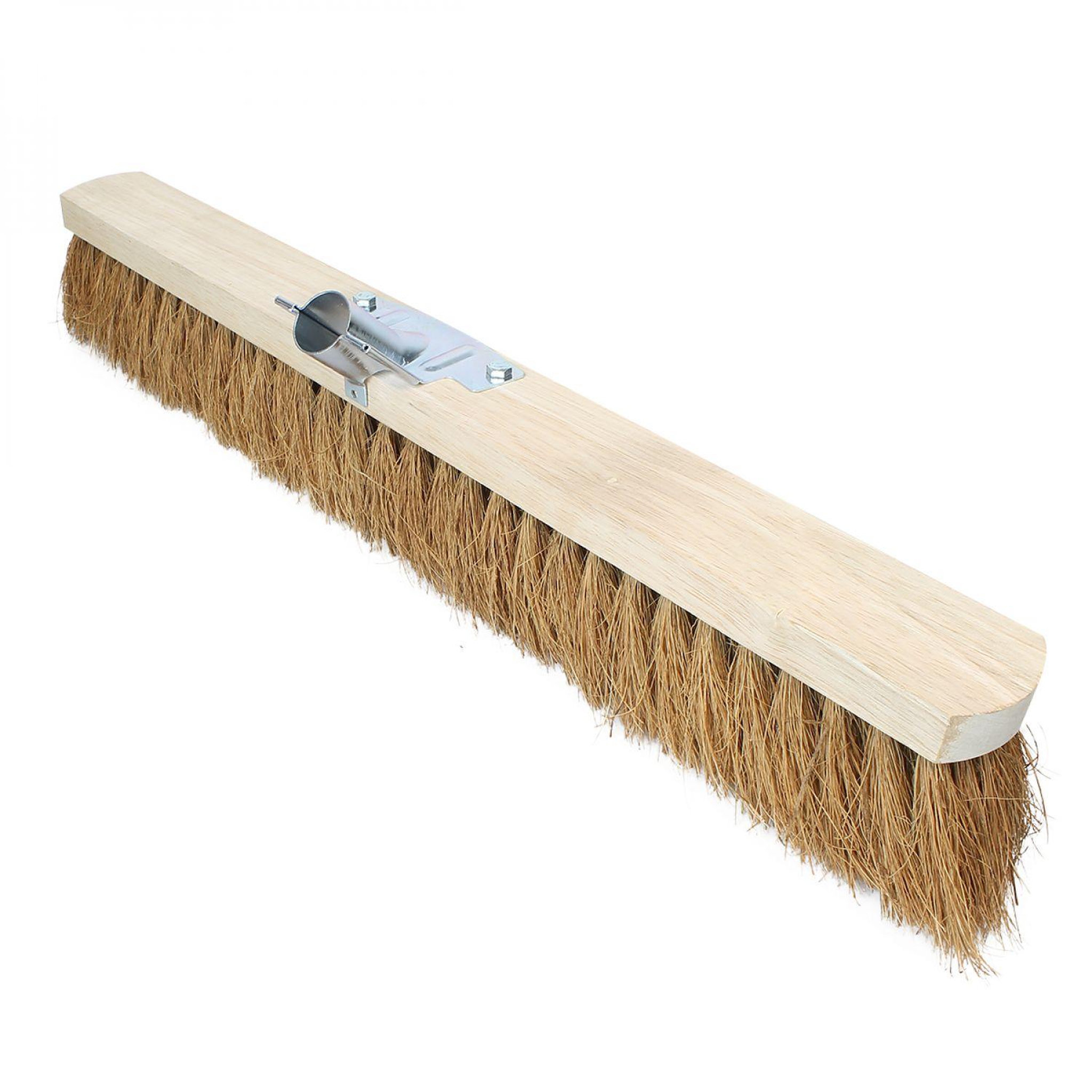 LINXOR Balai en coco naturel et bois - 60 cm - Marron