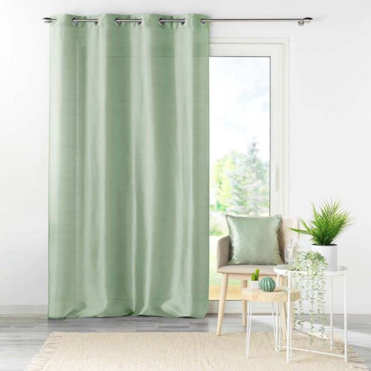 Paris Prix Housse de Coussin  Shana  40x40cm Sauge