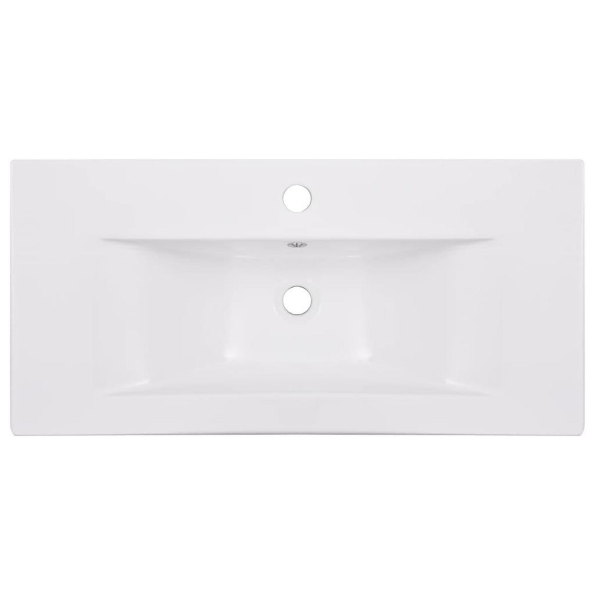 VIDAXL Lavabo encastre 81 x 39,5 x 18,5 cm Ceramique Blanc