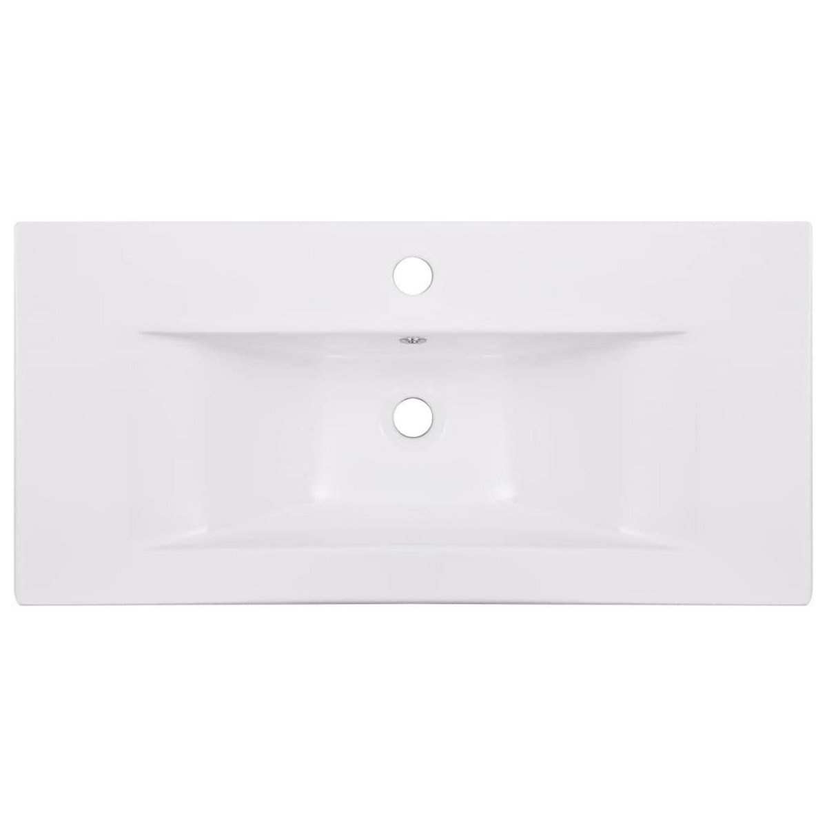 VIDAXL Lavabo encastre 81 x 39,5 x 18,5 cm Ceramique Blanc