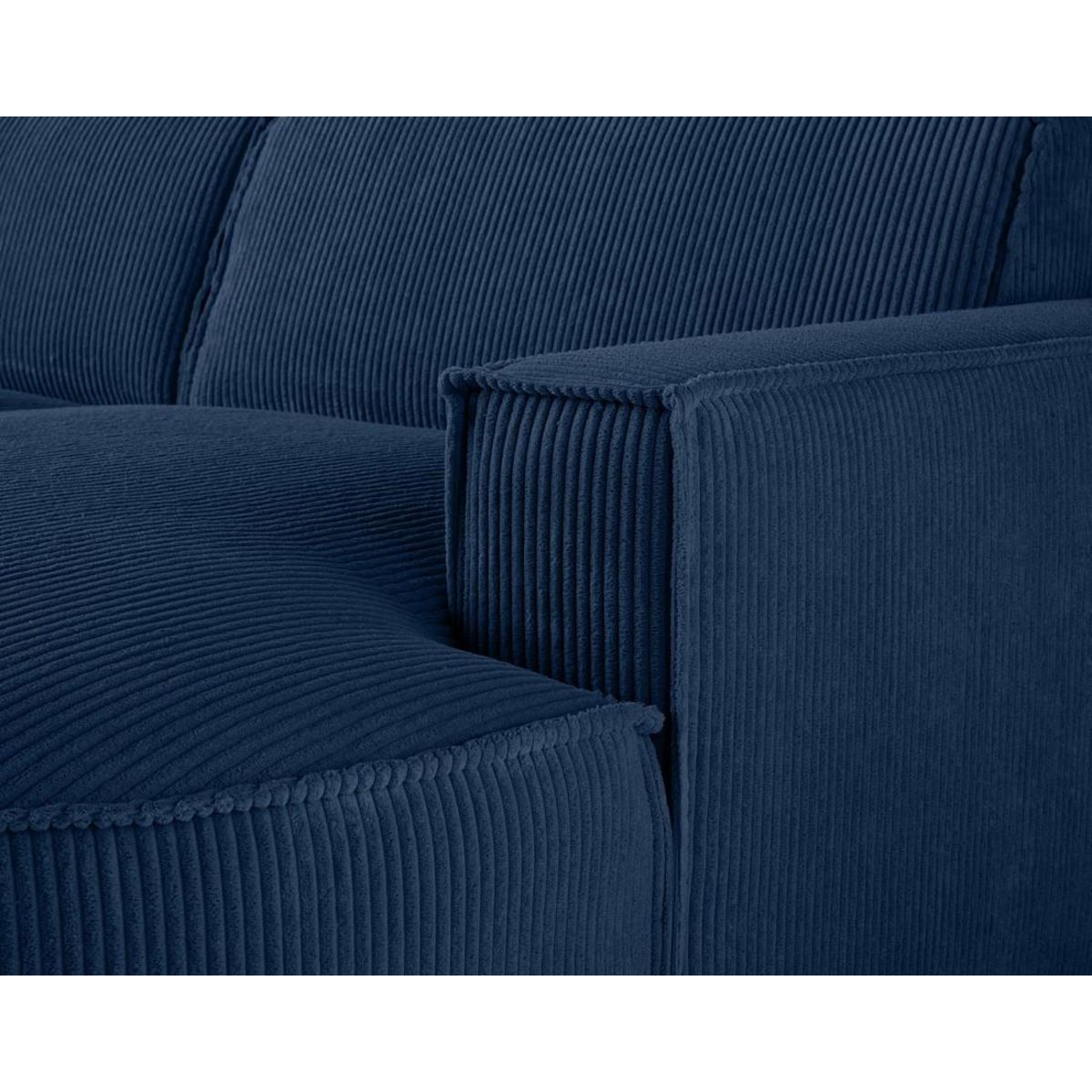 LISA DESIGN Spiaggia - canapé d'angle droit - 5 places - en velours côtelé