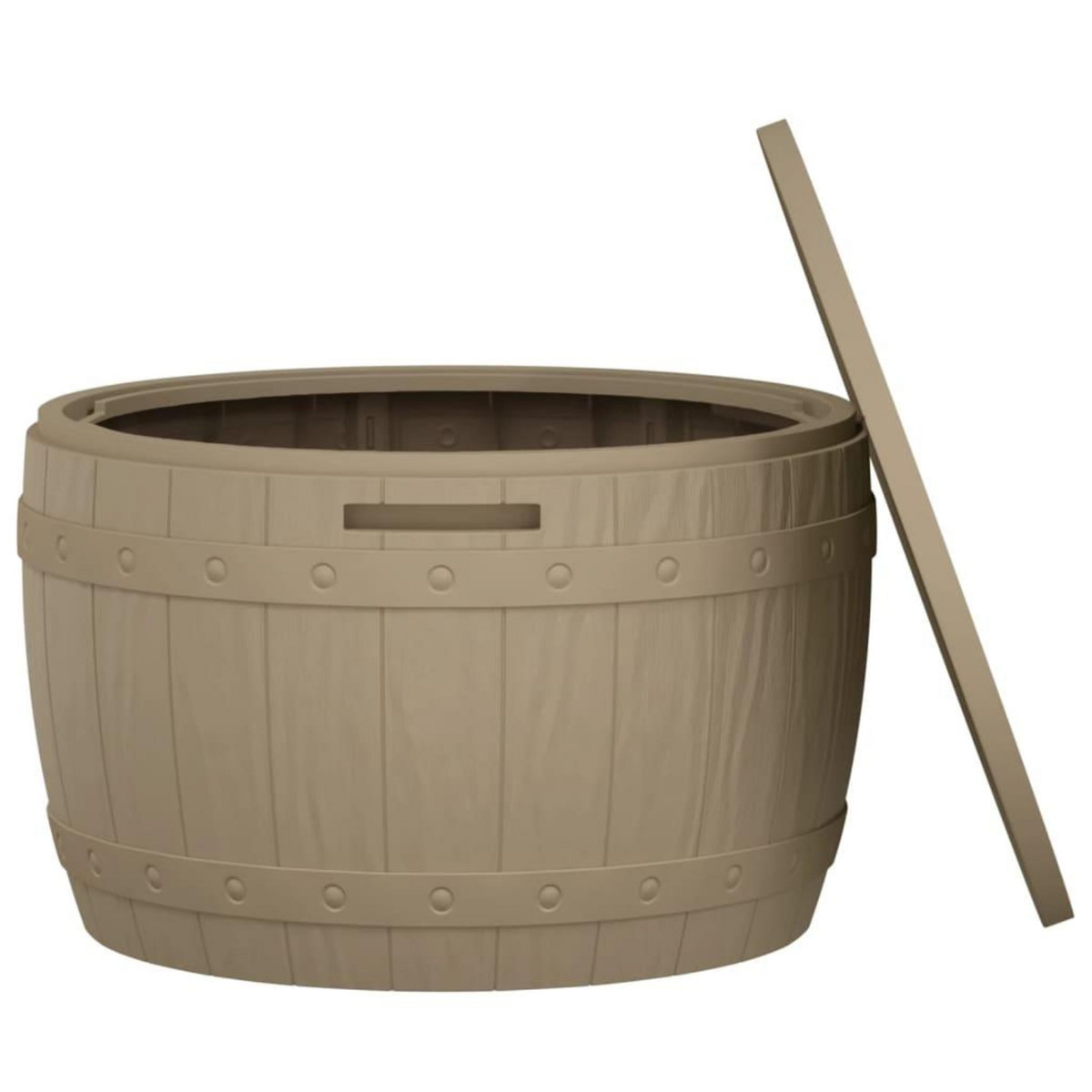 VIDAXL Boîte de rangement de jardin 3 en 1 marron clair polypropylene