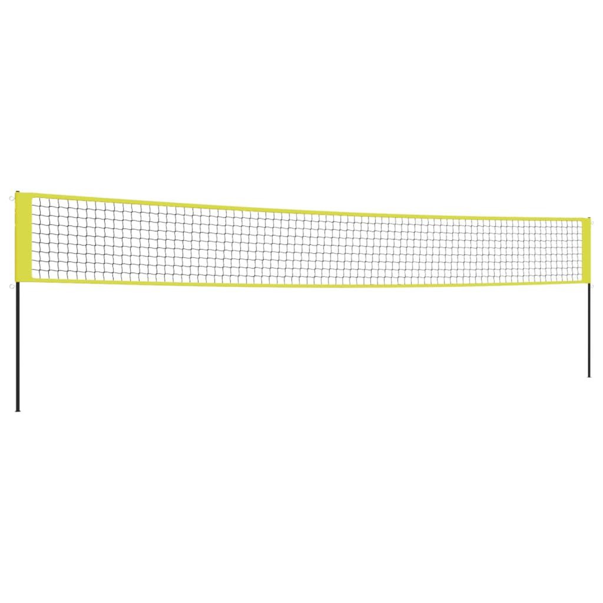 VIDAXL Filet de volley-ball jaune et noir 823x244 cm pe tissu