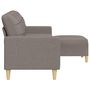 Voir la diapositive 4 : VIDAXL Canape a 3 places avec repose-pieds Taupe 210 cm Tissu