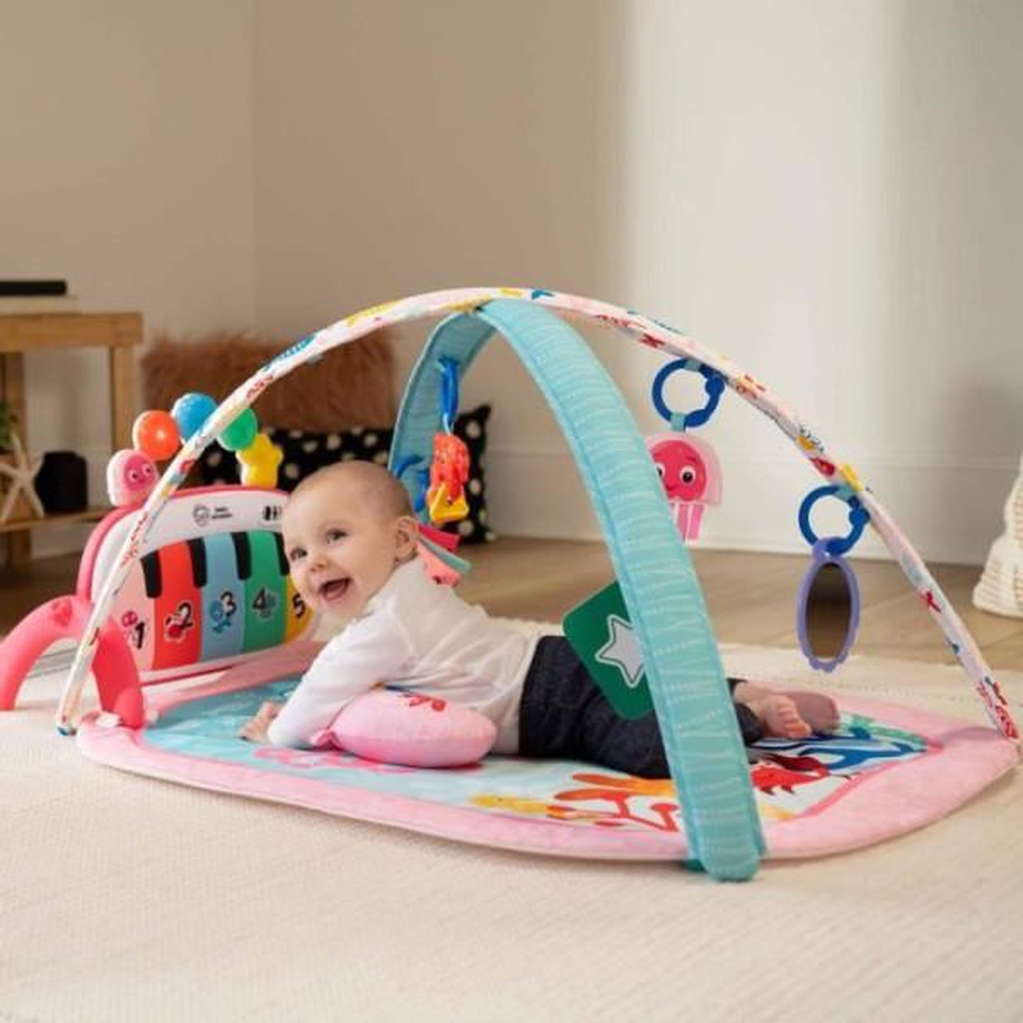 Voir la diapositive 5 : BABY EINSTEIN BABY EINSTEIN Tapis de sol éveil bébé fille évolutif 4-en-1 -Kickin' Tunes- jouet piano, arche jouets sensoriels, multilingu